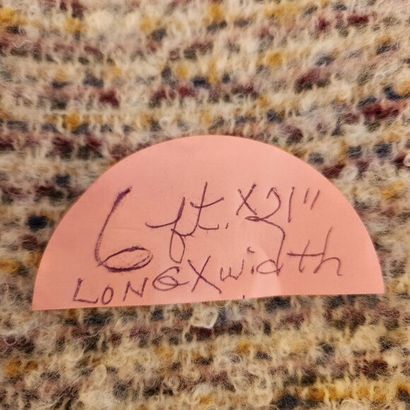 Cozy Multicolor Textured Knit Shawl Wrap With Fringe boho grunge Y2K - Picture 6 of 6